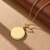 Wholesale Jewelry Vacation Classic Style Customization Laser Engraving Solid Color 304 Stainless Steel Plating Cable Chain Pendant Necklace