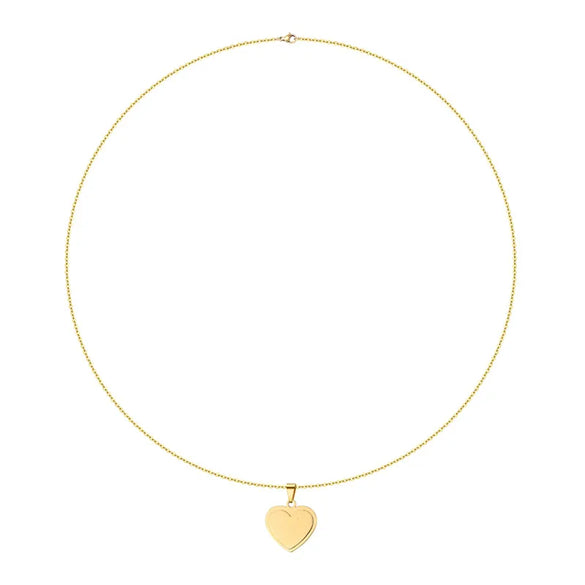Wholesale Jewelry Vacation Classic Style Customization Laser Engraving Solid Color 304 Stainless Steel Plating Cable Chain Pendant Necklace
