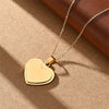 Wholesale Jewelry Vacation Classic Style Customization Laser Engraving Solid Color 304 Stainless Steel Plating Cable Chain Pendant Necklace