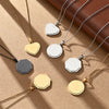 Wholesale Jewelry Vacation Classic Style Customization Laser Engraving Solid Color 304 Stainless Steel Plating Cable Chain Pendant Necklace