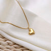 Wholesale Jewelry Vacation Simple Style Heart Shape 304 Stainless Steel 18K Gold Plated Plating Pendant Necklace