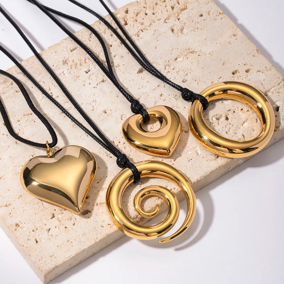 Wholesale Jewelry Vacation Simple Style Heart Shape 304 Stainless Steel Zircon 18K Gold Plated Plating Earrings Necklace