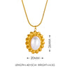 Wholesale Jewelry Vacation Simple Style Round 304 Stainless Steel Artificial Pearls 18K Gold Plated Inlay Earrings Necklace