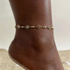 Wholesale Jewelry Vacation Sweet Moon Heart Shape 201 Stainless Steel Gold Plated Plating Anklet
