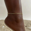 Wholesale Jewelry Vacation Sweet Moon Heart Shape 201 Stainless Steel Gold Plated Plating Anklet