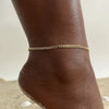 Wholesale Jewelry Vacation Sweet Moon Heart Shape 201 Stainless Steel Gold Plated Plating Anklet