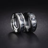 Wholesale Jewelry Viking Style Titanium Steel Men's Ring With Letters Numbers Text And Dripping Oil Design