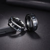 Wholesale Jewelry Viking Style Titanium Steel Men's Ring With Letters Numbers Text And Dripping Oil Design