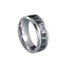 Wholesale Jewelry Viking Style Titanium Steel Men's Ring With Letters Numbers Text And Dripping Oil Design