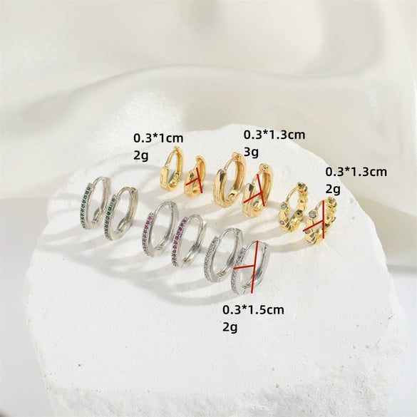 Wholesale Jewelry Vintage Geometric Copper Electroplated Earrings For Women