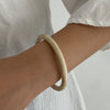 Wholesale Jewelry Vintage Geometric Resin Arc Glossy Open Handmade Bracelet