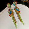 Wholesale Jewelry Vintage Highend Animal Zodiac Copper Electroplated Silver Needle Earrings For Women