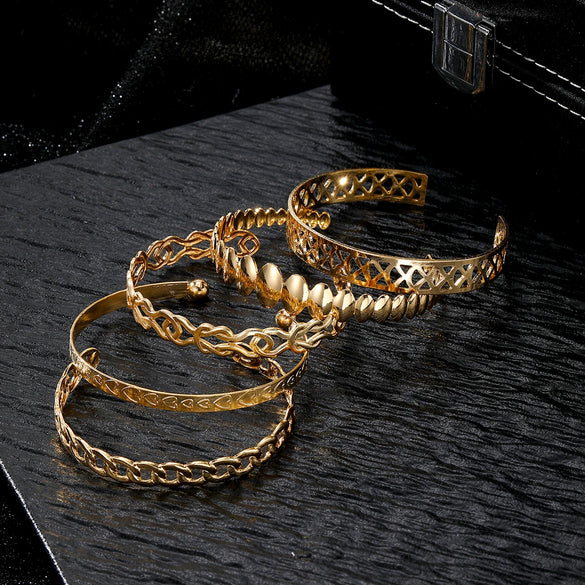 Wholesale Jewelry Vintage Hollow Cshaped Alloy Opening Bracelet For Women