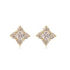 Wholesale Jewelry Vintage Light Luxury Copper Fourleaf Clover Geometric Earrings For Women