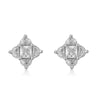 Wholesale Jewelry Vintage Light Luxury Copper Fourleaf Clover Geometric Earrings For Women