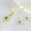 Wholesale Jewelry Vintage Style Cross Copper Gold Plated Earrings And Necklace Set