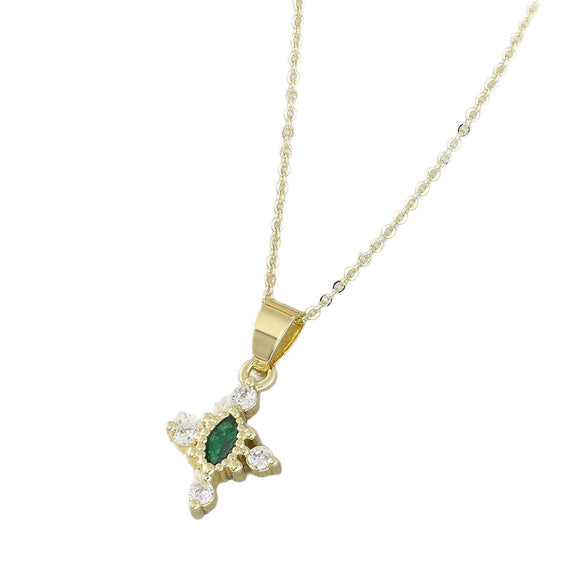 Wholesale Jewelry Vintage Style Cross Copper Gold Plated Earrings And Necklace Set