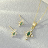 Wholesale Jewelry Vintage Style Cross Copper Gold Plated Earrings And Necklace Set