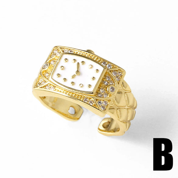 Wholesale Jewelry Vintage Style Cross Copper 18K Gold Plated Ring