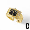 Wholesale Jewelry Vintage Style Cross Copper 18K Gold Plated Ring