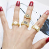 Wholesale Jewelry Vintage Style Cross Copper 18K Gold Plated Ring
