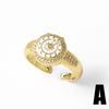Wholesale Jewelry Vintage Style Cross Copper 18K Gold Plated Ring