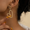1 Pair Vintage Style Geometric Enamel Plating Hollow Out Alloy Drop Earrings