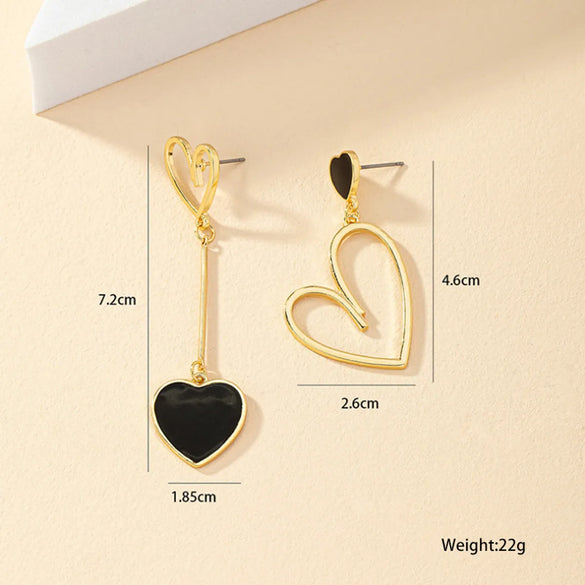 1 Pair Vintage Style Geometric Enamel Plating Hollow Out Alloy Drop Earrings