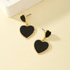 1 Pair Vintage Style Geometric Enamel Plating Hollow Out Alloy Drop Earrings