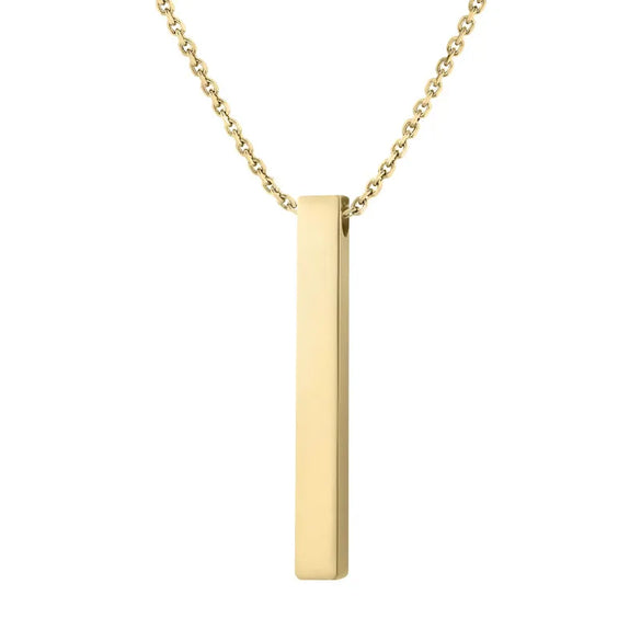 Wholesale Jewelry Vintage Style Geometric Customization Laser Engraving 201 Stainless Steel Plating Pendant Necklace Cable Chain