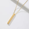 Wholesale Jewelry Vintage Style Geometric Customization Laser Engraving 201 Stainless Steel Plating Pendant Necklace Cable Chain