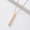 Wholesale Jewelry Vintage Style Geometric Customization Laser Engraving 201 Stainless Steel Plating Pendant Necklace Cable Chain
