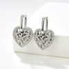 Wholesale Jewelry Vintage Style Heart Copper Zircon Earrings