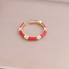 Wholesale Jewelry Vintage Style Oil Drop Copper Geometric Ring For Women