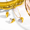 Wholesale Jewelry Vintage Style Simple Style Heart Shape 304 Stainless Steel 18K Gold Plated Jewelry Set