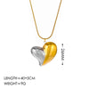 Wholesale Jewelry Vintage Style Simple Style Heart Shape 304 Stainless Steel 18K Gold Plated Jewelry Set