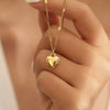 Wholesale Jewelry Vintage Style Simple Style Heart Shape 304 Stainless Steel 18K Gold Plated Pendant Necklace
