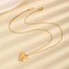 Wholesale Jewelry Vintage Style Simple Style Heart Shape 304 Stainless Steel Pendant Necklace