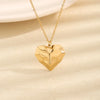 Wholesale Jewelry Vintage Style Simple Style Heart Shape 304 Stainless Steel Pendant Necklace