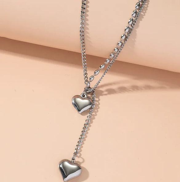 Wholesale Jewelry Vintage Style Simple Style Roman Style Heart Shape Flower 304 Stainless Steel Acrylic White Shell Inlay Pendant Necklace