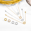Wholesale Jewelry Vintage Style Simple Style Round 304 Stainless Steel 18K Gold Plated Bracelets Earrings Necklace