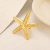 Wholesale Jewelry Vintage Style Simple Style Round Starfish Flower 304 Stainless Steel Open Rings