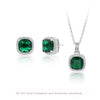 Wholesale Jewelry Vintage Style Square 925 Sterling Silver Stud Earrings And Necklace Set With Electroplating