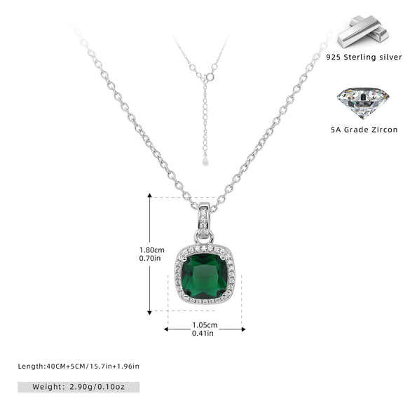 Wholesale Jewelry Vintage Style Square 925 Sterling Silver Stud Earrings And Necklace Set With Electroplating