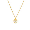 Wholesale Jewelry Vintage Style Titanium Steel Heartshaped Love Pattern Electroplated Earrings And Necklace