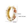 Wholesale Jewelry Vintage Sweet Style Copper 18K Gold Plated Oil Drop Flower Earrings For Women