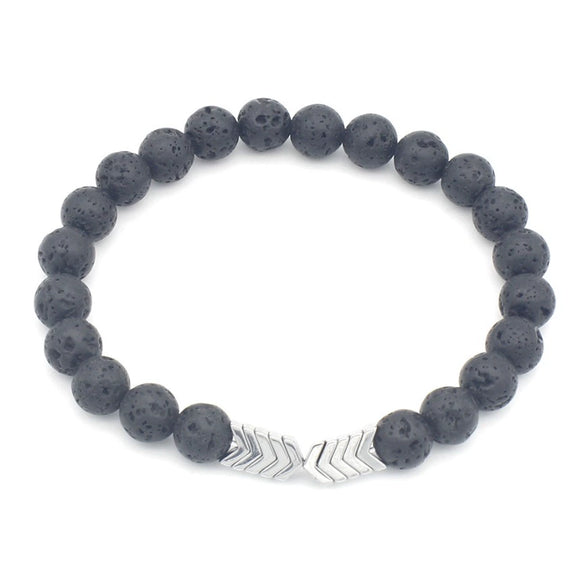 Wholesale Jewelry Volcanic Stone Geometric Manual Bracelet