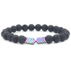 Wholesale Jewelry Volcanic Stone Geometric Manual Bracelet