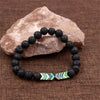 Wholesale Jewelry Volcanic Stone Geometric Manual Bracelet
