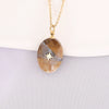 Wholesale Jewelry Water Drop Natural Stone Pendant Stainless Steel Necklace With Electroplating Cross Clavicle Chain